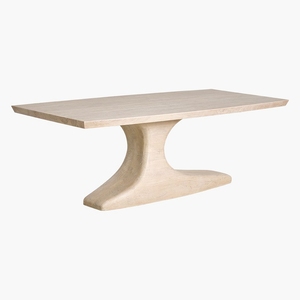 Table à manger en bois de manguier massif sculptée à la main Design traditionnel Meubles de maison stables assemblés pour la salle à manger - Product Image 1