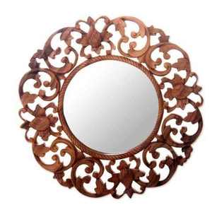 Cadre de miroir rond doré de style design fait à la main avec un style charmant pour la décoration de la maison, de l'hôtel, du bureau, du salon, miroir mural - Product Image 4