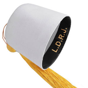 Vente en gros OES Chapeau Fès Blanc pur avec pompon jaune quantité minimale de commande bas Service OEM Qualité supérieure Casquette Fès maçonnique à prix raisonnable - Product Image 5