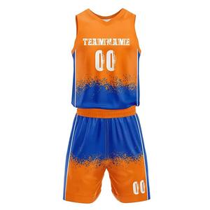 Ensemble d'uniformes de basketball personnalisés sans manches respirants de haute qualité, imprimés par transfert thermique, 100 % polyester, séchage rapide, unisexe - Product Image 2
