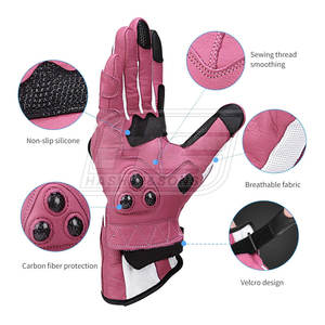 Gants de moto avec logo personnalisé pour sports de plein air Gants d'hiver en cuir antidérapants fabriqués au Pakistan - Product Image 2