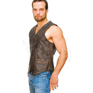 Chaleco de Motociclista para Hombre, Casual, Elegante, de Alta Calidad, Nueva Colección, Cuero Genuino, Transpirable, Ligero, Ropa de Invierno para Motociclistas - Product Image 4