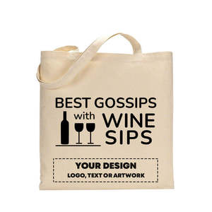 Bolsas de Algodón para Vino con Diseño 'Los Mejores Chismos y Degustaciones de Vino' - Product Image 2