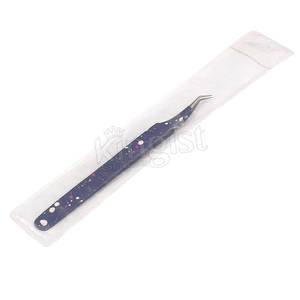 Pinzas para pestañas de fibra de volumen inclinado de acero inoxidable personalizables de alta calidad aplicador de pestañas de belleza de Punta puntiaguda - Product Image 4