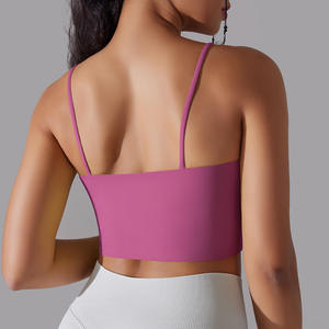 Sujetador Deportivo Acolchado de Alta Sujeción para Mujer con Tirantes Ajustables, Sin Costuras, Transpirable, de Secado Rápido, Cuello en U, con Cristales, para Yoga y Running - Product Image 4