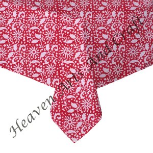 120 pouces Royal Look bloc imprimé coton carré personnalisé fête mariage nappe pour événements fabricant en gros de Jaipur - Product Image 1