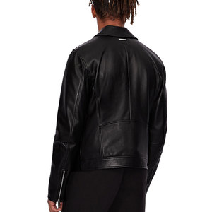 Reasonable Price <b>jacket</b> for <b>men</b> Custom OEM Service Latest Style Solid Color Classic College Style <b>trucker</b> <b>Leather</b> <b>Jackets</b> - Product Image 3