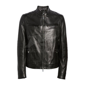 Premium <b>Men</b> <b>Leather</b> <b>Jacket</b> With Casual Streetwear Finish For Warm Winter <b>Jacket</b> Outdoor Look - Product Image 5