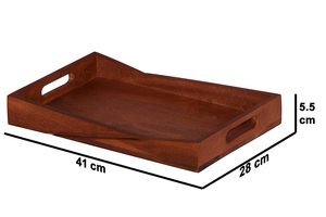 Bandeja de servicio de madera de diseño antiguo de la mejor calidad, pulido de madera marrón, gran oferta, juego de mesa central que incluye 3 alfombrillas de calidad - Product Image 5