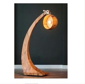 Lámparas de madera triangulares Lámpara colgante de madera de mango vintage - Product Image 2