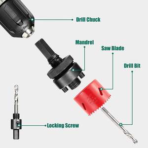 17 Pcs Baja Kecepatan Tinggi <span class=keywords><strong>3</strong></span>/4 Inci-2-1/2 Inci Set In Case dengan Mandrels - Product Image 2