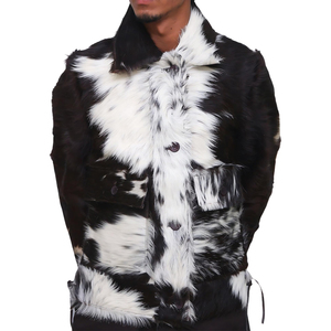 Veste en cuir de vache pour homme, vente chaude, style tendance pour l'hiver, veste en cuir de vache pour homme - Product Image 4