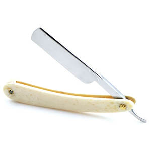 Maquinilla de afeitar recta de garganta cortada con mango de plástico negro Maquinilla de afeitar de peluquero No requiere afilado de cuchillas - Product Image 4