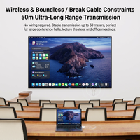 Émetteur et récepteur sans fil double bande 50m, extension vidéo HD 1080P, dongle pour ordinateur portable et téléviseur