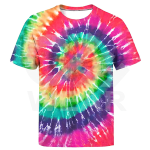 Camiseta de Hombre Care Master Nueva 2023, Personalizada con Tinte Tie Dye, Tejido de Punto, Formal, Ecológica, de Algodón, Cuello Redondo, para Verano - Product Image 1