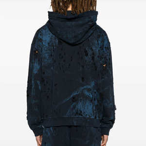 Precio barato Hombres de peso pesado Sudadera con capucha desgastada Basics Algodón transpirable Hombres Sudadera con capucha desgastada - Product Image 3