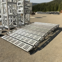 Échelle pliante en aluminium robuste et durable certifiée TUV pour rampe de chargement et de déchargement d'escaliers de scène et d'événement