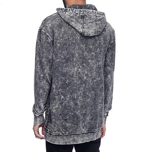 Sudadera con capucha térmica lavada con agua con logotipo personalizado High Street Series 100% algodón suéter masculino con estilo Vintage lavado con piedra bordada - Product Image 2