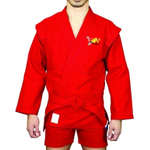 Jui Jitsu เครื่องแบบเครื่องแบบ Sambo กับผ้าฝ้าย100% 450GSM กำหนดเองล็อกศิลปะการต่อสู้เสื้อผ้าคาราเต้ - Product Image 1