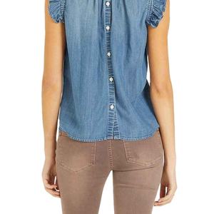 Top de Mezclilla para Mujer, Moderno, Elegante, Casual, Chic, Cómodo, Premium, Duradero, Suave y Transpirable - Product Image 4