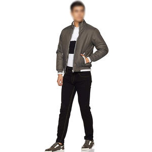 เสื้อแจ็กเก็ตบอมเบอร์สำหรับผู้ชายเนื้อผ้านุ่มระบายอากาศได้ดีเสื้อแจ็กเก็ตด้านนอกแบบลำลองกันลม - Product Image 3
