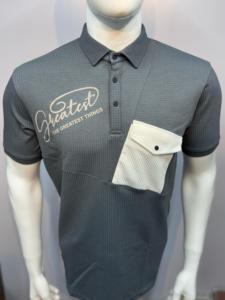 Getzo Men's T-<b>Shirts</b> Premium Cotton Quick Dry Breathable Fabric Printed Casual Party Wear Regular Fit Cross <b>Pocket</b> Design - Product Image 4