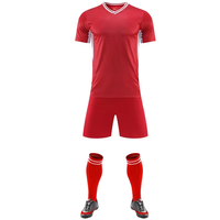 Maillot de football personnalisable à prix de gros, imprimé par transfert thermique, tenue de sport durable 100 % polyester pour équipes de football