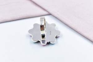 แหวนเงินแท้ลายดอกลูกอมดอกรักเร่ทำด้วยมือปรับได้มีเอกลักษณ์เป็นของขวัญที่สมบูรณ์แบบสำหรับผู้หญิง - Product Image 2