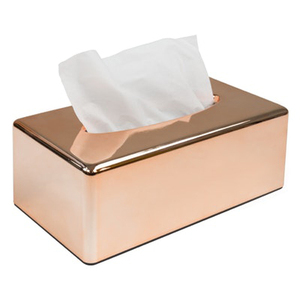 Porte-boîte de mouchoirs, boîte de mouchoirs en cuivre Antique de forme rectangulaire - Product Image 2