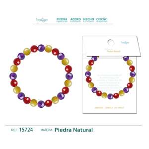 Pietra corniola giallo giada ametista braccialetto elegante cristallo artigianato prodotto - Product Image 1