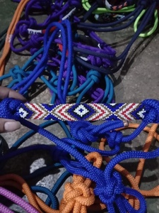 NUEVO ESTILO DE GIRASOL de cuero fileteado de mano Noseband caballo pintado cuerda Halter - Product Image 3