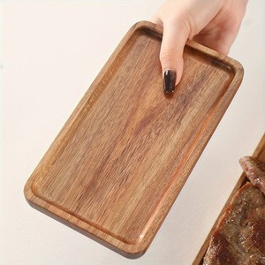 Bandeja de servicio de madera de acacia duradera y elegante para aperitivos de desayuno, postres para fiestas y celebraciones - Product Image 2
