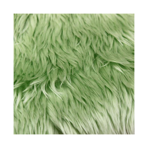 High Quality 100% Acrylic Fur Fabric Boa Green Color 2914 - Product Image 1