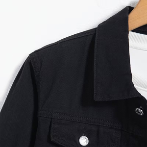 Veste en toile d'hiver pour homme de haute qualité, couleur noire, manches longues, col rabattu, fermeture à boutons en corne, coupe-vent, séchage rapide, utilitaire - Product Image 4