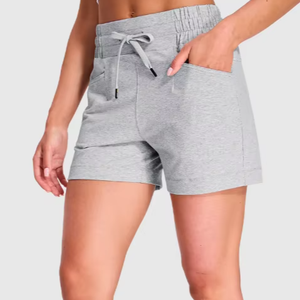 Tela hecha a medida de alta calidad 65% algodón, 35% poliéster pantalones cortos de gimnasio para mujer cómodos pantalones cortos multicolores para mujer de Bangladesh - Product Image 1