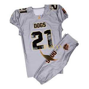 Maillot personnalisé de haute qualité entièrement sublimé imprimé pantalon noir pour hommes avec coussinets ensemble d'uniformes de football américain - Product Image 1