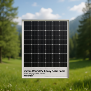 Panneau solaire rond en époxy 2V 75 mm 50W en silicium polycristallin Miolentek - Product Image 3