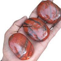 Vente en gros de pierres précieuses en agate naturelle de qualité supérieure Cambyart, jaspe rouge, pierres ovales pour la paume de la main, décoration de la maison, énergie de guérison