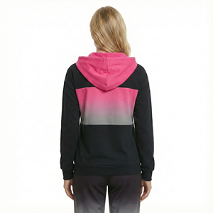 Sweat-shirts à capuche Henley pour femmes OEM, sweat-shirts à capuche à manches longues avec poche kangourou, pull-over streetwear, coupe décontractée, sweat-shirts pour femmes - Product Image 3