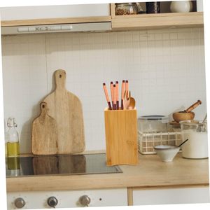 Ustensiles de cuisine essentiels pour le nouvel appartement Organisateur en bois pour comptoir porte-ustensiles de cuisine - Product Image 2