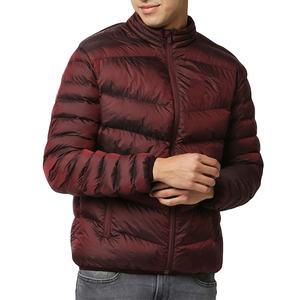 Chaqueta de vuelo acolchada de burbujas brillante granate de invierno para hombre, chaqueta acolchada Softshell con capucha para exteriores para hombre, chaqueta de invierno para hombre - Product Image 1