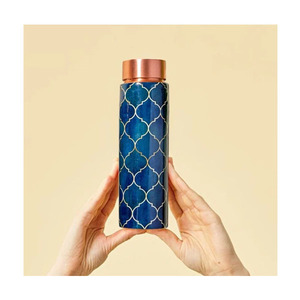 Meilleure qualité bouteille d'eau en cuivre pur Premium artisanat indien eau bouillante Applicable 12-24h isolation thermique étanche - Product Image 6