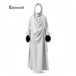 Fabricantes de ropa abaya de lujo de longitud completa abaya jilbab vestido modesto poliéster musulmán ropa tradicional elegante suelta - Product Image 5