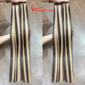 Vente de gros Extensions de cheveux humains vietnamiens à trame droite teints en couleur Cheveux raides en os - Product Image 5