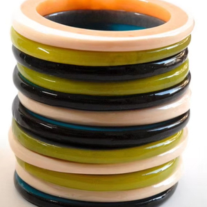 B0ARD Bijoux Résine Acrylique Bracelet Bracelet Exagéré Éblouissant Multicolore Large Irrégulier Carré Acrylique Bracelets pour Femme - Product Image 1