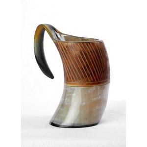 Taza de cuerno vikingo de estilo americano, precio al por mayor, vasos de cerveza decorativos artesanales naturales para fiestas de Bar, taza de uso de viaje - Product Image 3