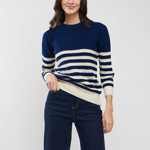 Suéter de punto hecho a mano para mujer para la moda diaria, suéter de lana suave con textura de moda para mujer, suéter clásico - Product Image 6