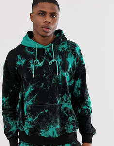 Top Trending Wholesale Men Thick <b>Fleece</b> 100% Cotton <b>Black</b> Tie Dyed Embroidered Eco-Friendly Pullover Hoodies Winter Bulk Custom - Product Image 2