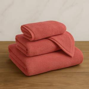 Rose Red 100% Organic Cotton Standard <b>Towel</b> GOTS Certified Soft Plush 600 GSM Absorbent Quick Dry Eco Friendly Luxury <b>Bath</b> <b>Towel</b> - Product Image 1