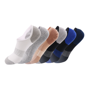 Fabricant de chaussettes en Chine, chaussettes basses invisibles antidérapantes en coton de bambou noir pour hommes, été - Product Image 2
